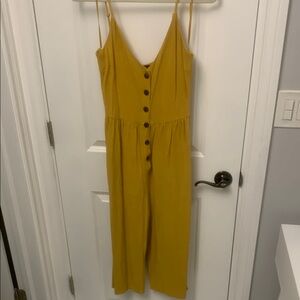 Mustard Yellow Button-Down Jumpsuit